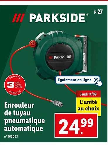 Promo Enrouleur De Tuyau Pneumatique Automatique Chez Lidl Icatalogue Fr