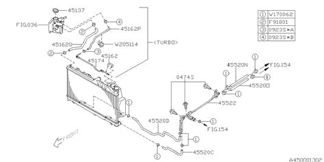 Subaru Outback Limited Automatic Transmission Oil Cooler Hose