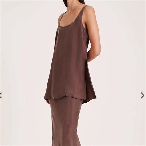 Small Nude Lucy Ren Cupro Tunic Worn Once Depop