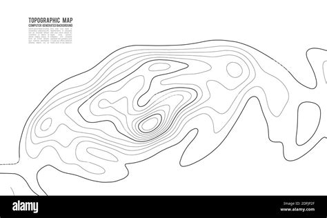 Grey Contours Vector Topography Geographic Mountain Topography Vector