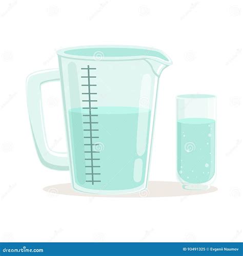 Measuring Cup And Glass Kitchenware Vector Illustration | CartoonDealer.com #93491325