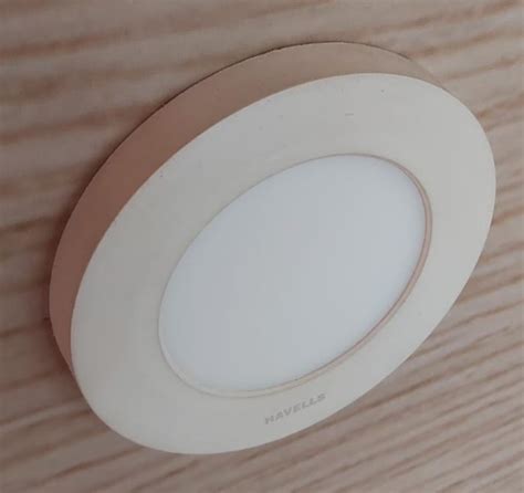 Round Havells Trim Clip On 6W LED Panel Light 6500 K Cool Daylight At