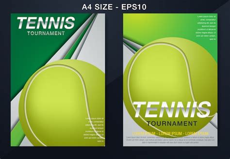 Premium Vector Tennis Championship Poster Vector Illustration