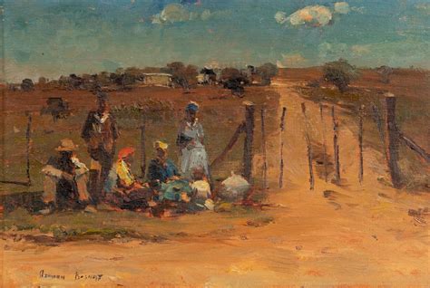 Adriaan Hendrik Boshoff Figures In A Landscape Mutualart