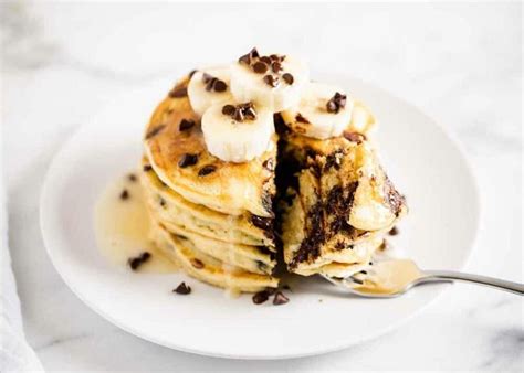 Chocolate Chip Pancakes Light Fluffy Homemade Pancakes That Are Loa