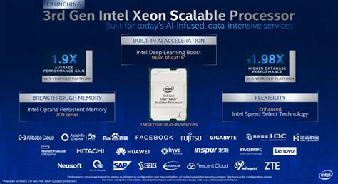 Intel Launches Rd Generation Xeon Scalable Processor With More Than