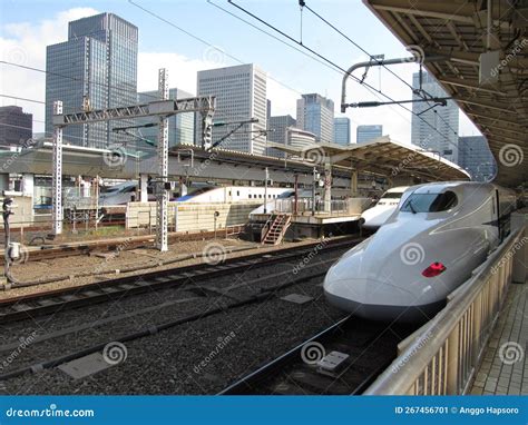 Various Types of Shinkansen in Tokyo Station Stock Image - Image of ...