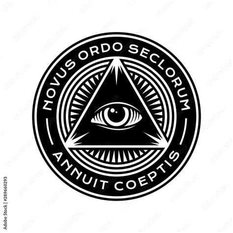 New World Order Symbol With All Seeing Eye Of Providence Novus Ordo