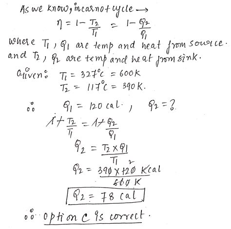 A Carnot Engine Operates Between Oc And Oc If It Absorbs