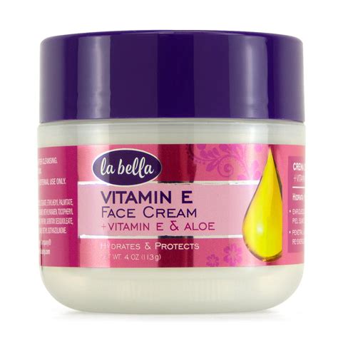 La Bella Vitamin E Cream with Aloe Vera Healing Dry Skin Moisturizer 4 Oz - Walmart.com ...