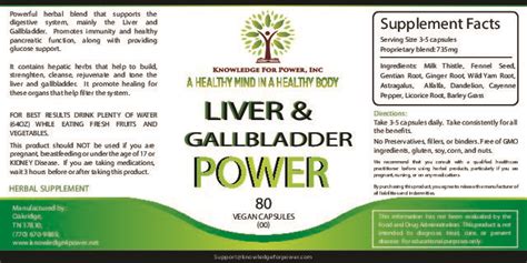 Liver & Gallbladder POWER Cleanse Capsule - KNOWLEDGE FOR POWER