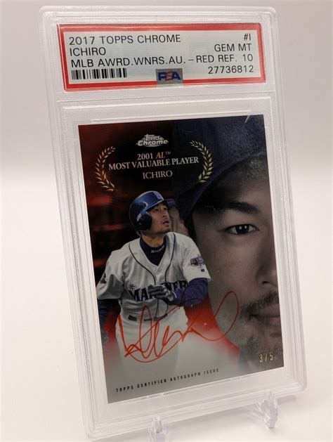 Yahoo オークション 5枚限定 PSA10イチロー 2017 Topps Chrome R