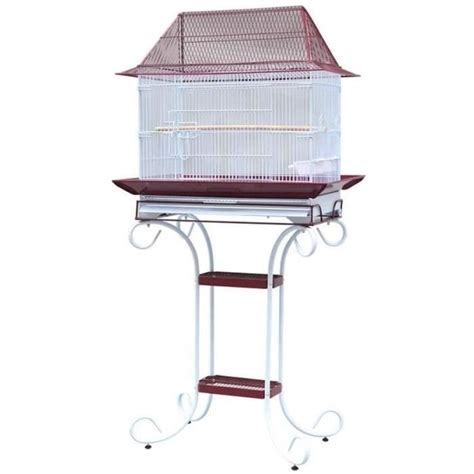 Cage Oiseau Cages Oiseaux Grand Birdcage Avec Playtop Stand Toit