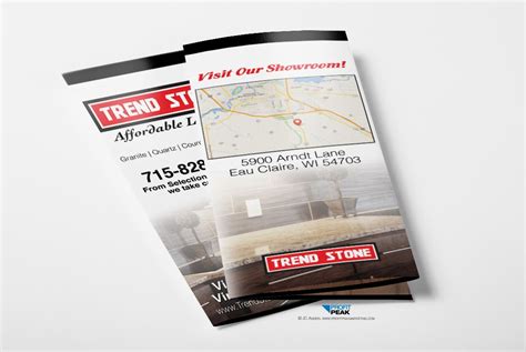 Tri Fold Brochure For Granite Countertop Company Profit Peak