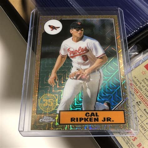 Cal Ripken Jr 2022 Topps Silver Pack 1987 Chrome Gold Mojo T87C 86