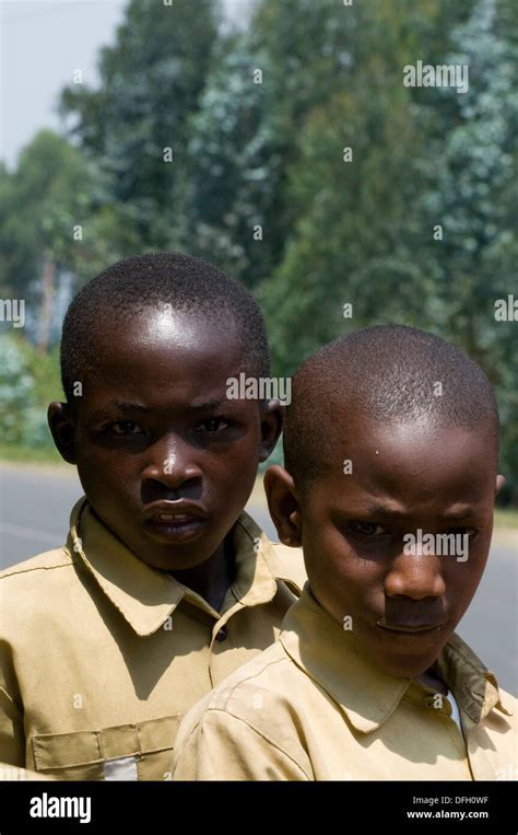 Rwandan Boys Close Up Northern Rwanda Central Africa Stock Photo Alamy