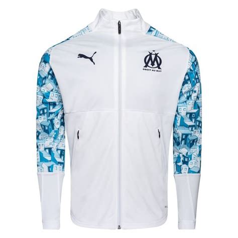 Marseille Jacket Stadium PUMA White Bleu Azur Peacoat