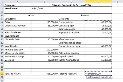 Balanço patrimonial no Excel Blog de Informática Cursos Microcamp