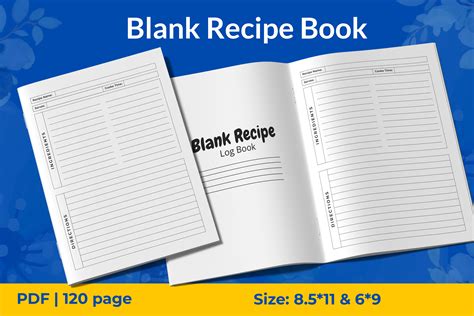 Blank Recipe Log Book Kdp Interiors Graphic By Pixscale Creative Fabrica