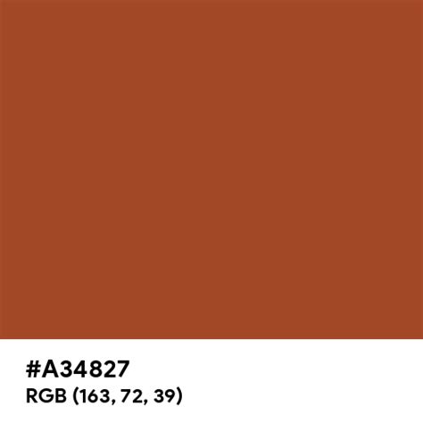 Dark Copper color hex code is #A34827