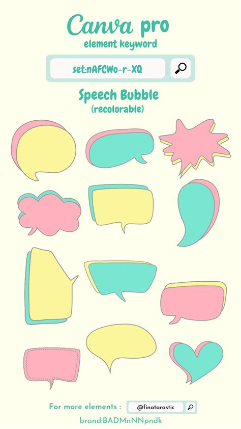 Speech Bubble Canva Element Keyword Set NAFCWo R XQ Brand