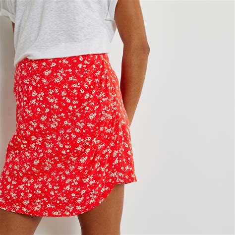 Skort Mit Blumenmuster Rot Gebl Mt La Redoute Collections La Redoute