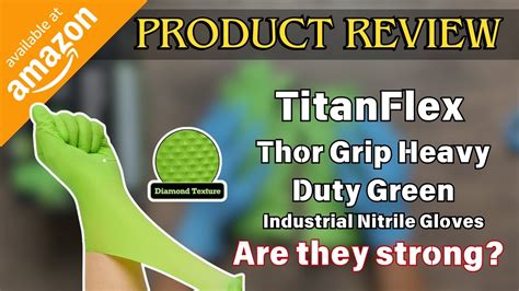 Titanflex Thor Grip Heavy Duty Green Industrial Nitrile Gloves Full