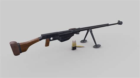 PTRS-41 Anti-tank Rifle Low-poly PBR - Buy Royalty Free 3D model by ...