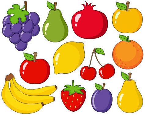 Fruits And Vegetables Clip Art Collection Clipart Bundle | Etsy