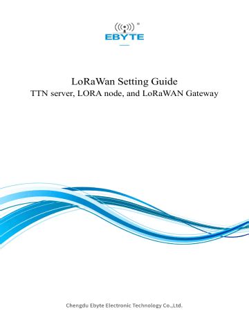 Ebyte LoRaWan Guide Manualzz