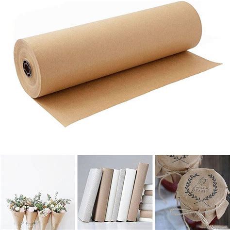 Heavy Duty Brown Packaging Kraft Paper Roll 125GSM 300mm Width 30