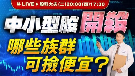 中小型股開殺 哪些族群可撿便宜 股科大夫 容逸燊 台股看診間 Youtube