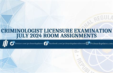 Criminologist Licensure Examination July Room Assignments