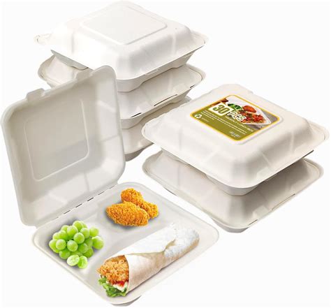 Amazon Pami Compostable X Pack Clamshell Take Out