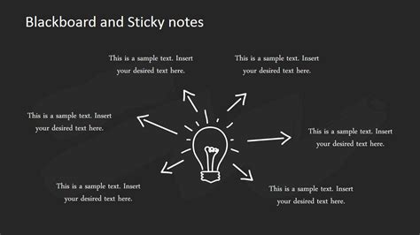 Blackboard And Sticky Notes Powerpoint Shapes Slidemodel