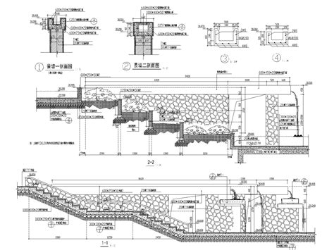 园林景墙施工cad详图20例 园林景观节点详图 筑龙园林景观论坛