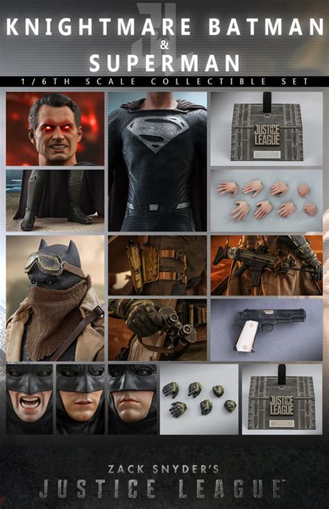 Zack Snyders Justice League Knightmare Batman Und Black Suit Superman Figur Hot Toys