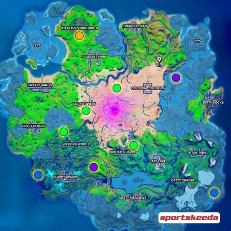 Fortnite Season 5 Week 8 XP Coin Locations All 9 XP Coin Locations On