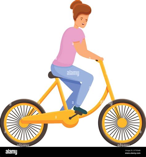 Icono De Tiempo De Paseo En Bicicleta Dibujos Animados De Bicicleta Paseo Tiempo Vector Icono