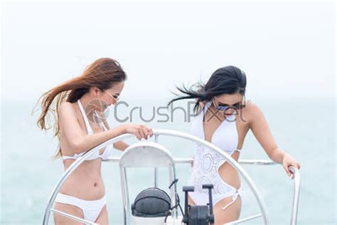 Sexy Girl In Bikini Yacht Trip In Summer Stock Photo Crushpixel