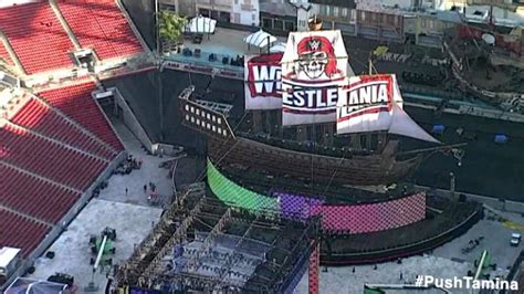 Ship Flags Raised On Impressive WWE WrestleMania 37 Stage Wrestling ...