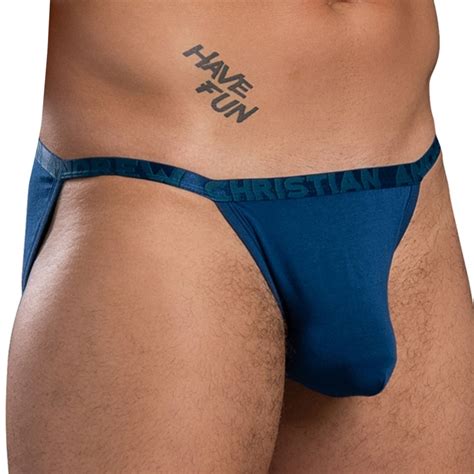 Andrew Christian Slip Almost Naked Lust Modal Bleu Fonc Inderwear
