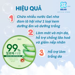 Gel Nha Đam Dưỡng Ẩm Làm mềm Da Gel Lô Hội 99 3WB Aloe Vera