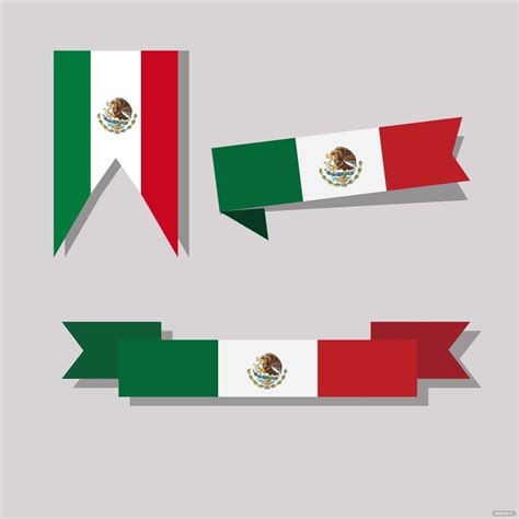 Mexican Flag Banner Vector in Illustrator, SVG, JPG, EPS, PNG ...