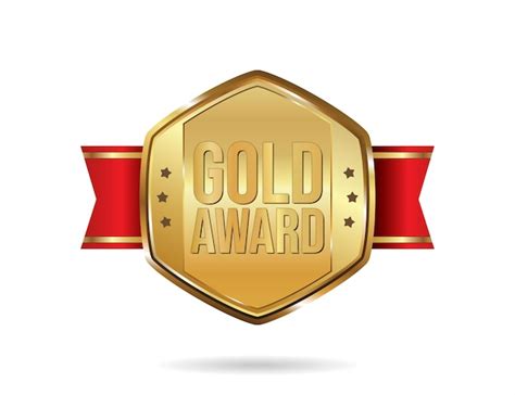 Premium Vector | Gold Award badge vector illustration