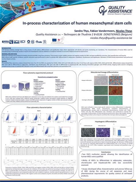 In Process Characterization Of Human Mesenchymal Stem Cells Quality Assistance