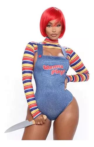 Disfraz De Chucky Sexi Body Para Mujer Halloween Mu Eco Meses Sin Inter S