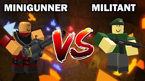 10 Minigunner Vs 10 Militant Which One Is Better Tower Defense