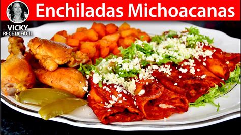 ENCHILADAS ROJAS MICHOACANAS Vicky Receta Facil YouTube