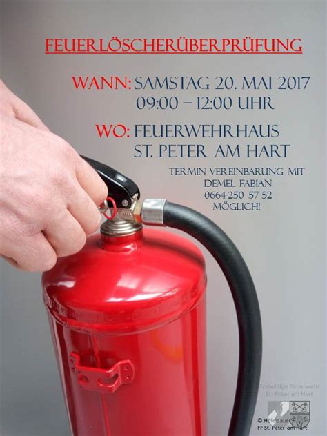 Feuerl Scher Berpr Fung Mai Freiwillige Feuerwehr St Peter